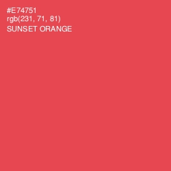 #E74751 - Sunset Orange Color Image