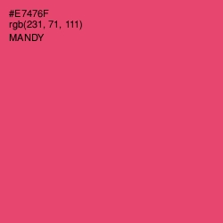 #E7476F - Mandy Color Image