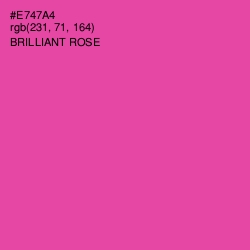 #E747A4 - Brilliant Rose Color Image