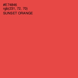 #E74846 - Sunset Orange Color Image