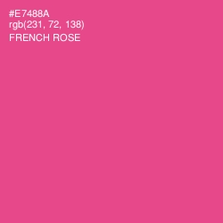 #E7488A - French Rose Color Image