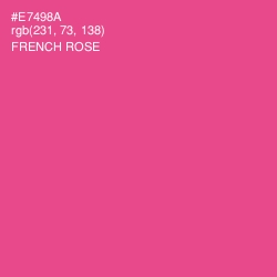 #E7498A - French Rose Color Image