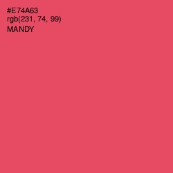 #E74A63 - Mandy Color Image