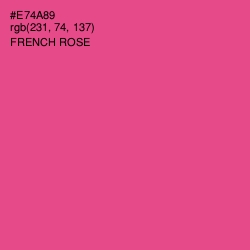 #E74A89 - French Rose Color Image