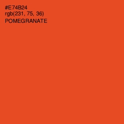 #E74B24 - Pomegranate Color Image