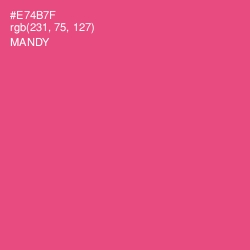 #E74B7F - Mandy Color Image