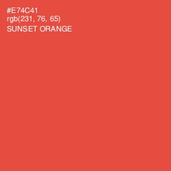 #E74C41 - Sunset Orange Color Image