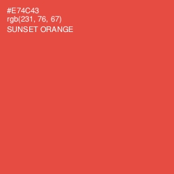 #E74C43 - Sunset Orange Color Image