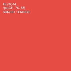 #E74C44 - Sunset Orange Color Image