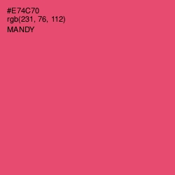 #E74C70 - Mandy Color Image