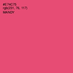 #E74C75 - Mandy Color Image