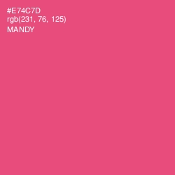 #E74C7D - Mandy Color Image