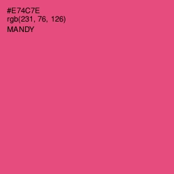 #E74C7E - Mandy Color Image