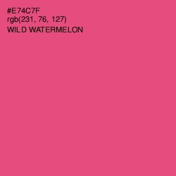 #E74C7F - Wild Watermelon Color Image