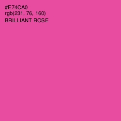 #E74CA0 - Brilliant Rose Color Image