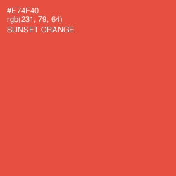 #E74F40 - Sunset Orange Color Image