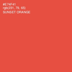 #E74F41 - Sunset Orange Color Image