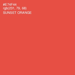 #E74F44 - Sunset Orange Color Image