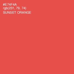 #E74F4A - Sunset Orange Color Image