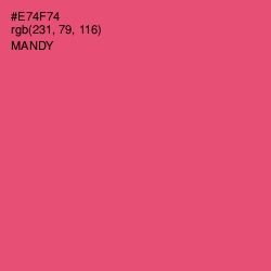 #E74F74 - Mandy Color Image