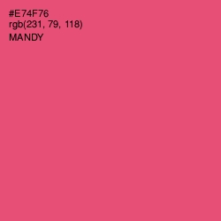 #E74F76 - Mandy Color Image