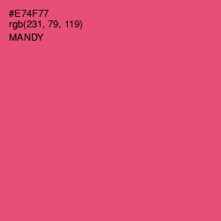 #E74F77 - Mandy Color Image