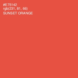 #E75142 - Sunset Orange Color Image