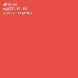 #E75144 - Sunset Orange Color Image