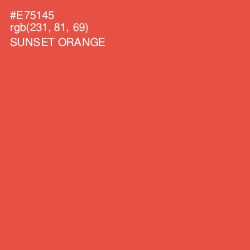 #E75145 - Sunset Orange Color Image