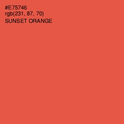 #E75746 - Sunset Orange Color Image