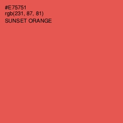 #E75751 - Sunset Orange Color Image