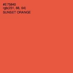 #E75840 - Sunset Orange Color Image