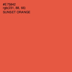 #E75842 - Sunset Orange Color Image