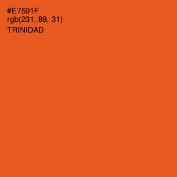 #E7591F - Trinidad Color Image