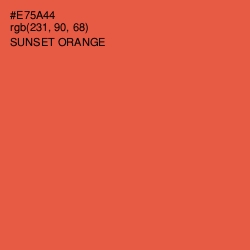 #E75A44 - Sunset Orange Color Image