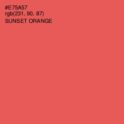#E75A57 - Sunset Orange Color Image