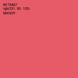 #E75A67 - Mandy Color Image