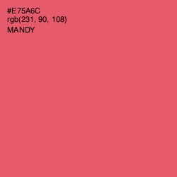 #E75A6C - Mandy Color Image