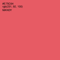 #E75C64 - Mandy Color Image