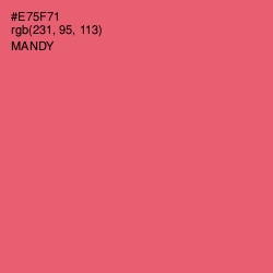 #E75F71 - Mandy Color Image