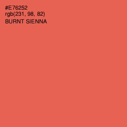 #E76252 - Burnt Sienna Color Image