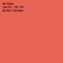 #E76454 - Burnt Sienna Color Image