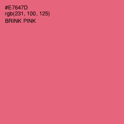 #E7647D - Brink Pink Color Image