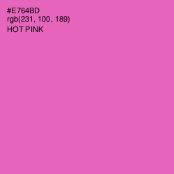 #E764BD - Hot Pink Color Image