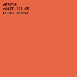 #E76745 - Burnt Sienna Color Image