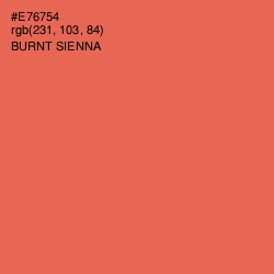 #E76754 - Burnt Sienna Color Image