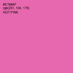 #E768AF - Hot Pink Color Image
