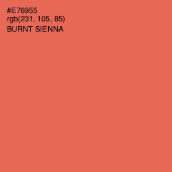 #E76955 - Burnt Sienna Color Image