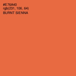 #E76A40 - Burnt Sienna Color Image