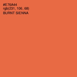 #E76A44 - Burnt Sienna Color Image